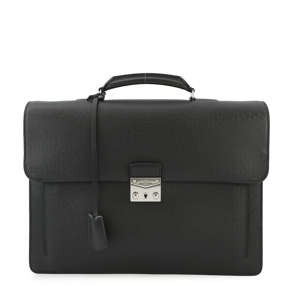 Louis Vuitton Taiga Associate Cartable Business Bag Document Briefcase Black